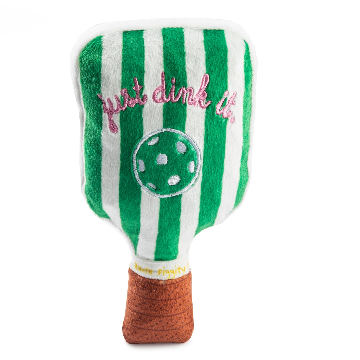 Green Checker Pickleball Paddle Dog Toy