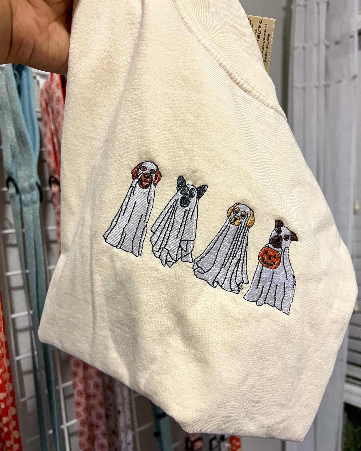 'Ghost Pups' Embroidered T-Shirt