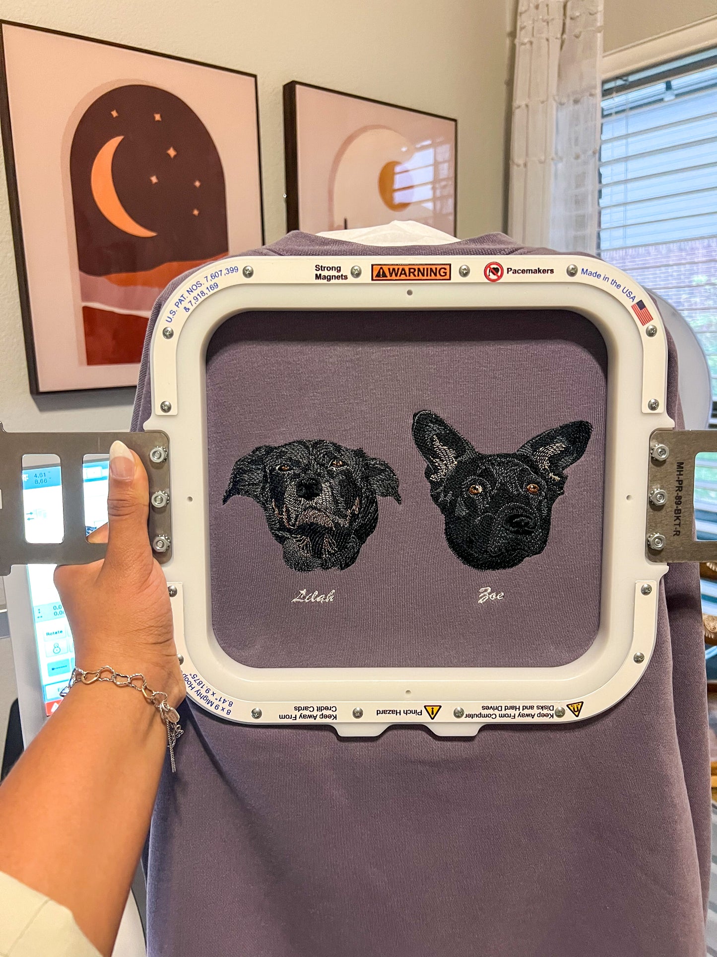 Pet Portrait Embroidered Crew Neck